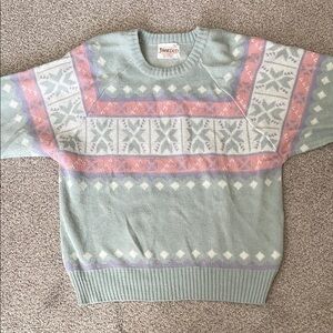 Vintage Jantzen Soft Knit Sweater in Pastels EUC SZ L